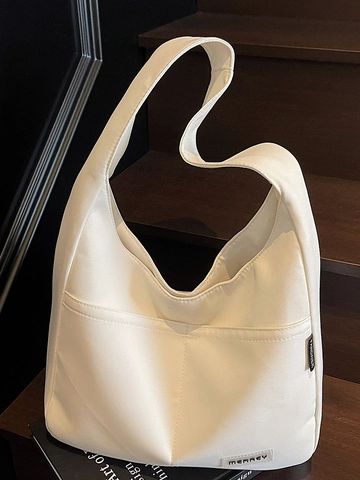 Borsa Tote in Tela da Donna Grande Capacità Semplice Borsa a Spalla Casual Urbana per Studenti Universitari Pendolarismo Quotidiano