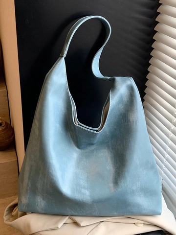 Große Kapazität PU Leder Tote Tasche Mode Pendler Schultertasche Weiche Hobo Achseltasche Für Damen Minimalistische Handtasche