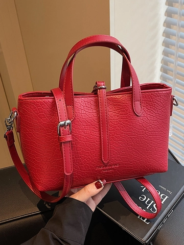 Vintage Krokodillenpatroon Schoudertas Voor Dames 2025 Zomer Mode PU Leer Handtas Crossbody Vierkante Emmertas