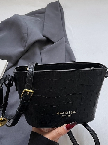 Mode Damen Krokodilmuster Unterarmtasche PU Leder Schultertasche Mit Herzanhänger Goldene Hardware Urban Simple Style
