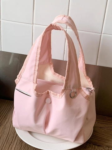 Sac Cabas en Nylon Mode Été 2025 pour Femmes Grande Capacité Surpiqûres Minimalistes Sac à Épaule Bandoulière Décontracté