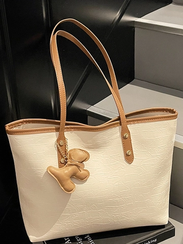 Vintage Nische Krokodilmuster Tote Bag Große Kapazität Minimalistisch Lässig Schultertasche Damen Alltag Pendeltasche
