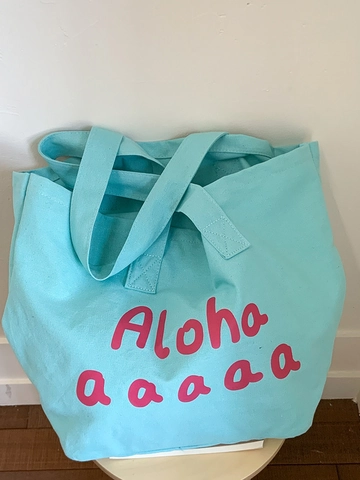 Aloha Druck Große Kapazität Canvas Tote Bag Für Damen Kontrastfarbe Sommerurlaub Pendeln Student Casual Schultertasche