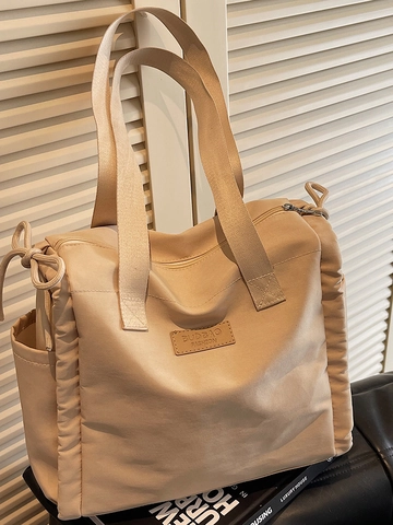 Bolso Tote de Cuero PU de Gran Capacidad para Mujer Bolso de Hombro Simple Urbano Bolso de Mano Informal a la Moda con Diseño de Costuras
