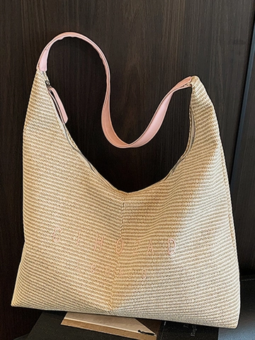 Große Kapazität PU Leder Webstruktur Tote Tasche Für Damen Sommer Lässige Schulter Hobo Tasche Für Studenten College Schultasche
