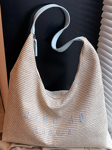 Große Kapazität PU Leder Webstruktur Tote Tasche Für Damen Sommer Lässige Schulter Hobo Tasche Für Studenten College Schultasche