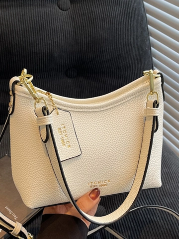 Mode Damen PU Leder Eimertasche Litschikorn Umhängetasche Mit Verstellbarem Riemen Retro Handtasche Lässige Damen Tragetasche