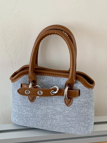Borsa a Tracolla Piccola in Pelle PU Vintage per Donna Moda Cuciture a Contrasto Mini Borsa a Mano Casual Quotidiana