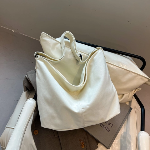 Bolso Tote de Lona de Gran Capacidad para Mujer Bolso de Hombro Casual Bolso de Mensajero Versátil para Compras Trabajo Viaje
