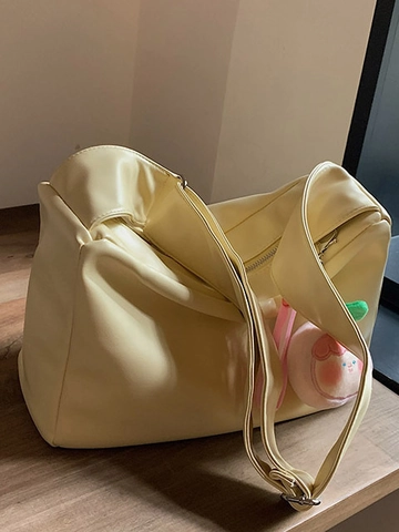 Borsa a Tracolla da Donna Urban Minimalist in Pelle PU Borsa Tote Grande Capacità Borsa Sottobraccio Trendy Versatile Con Ciondolo