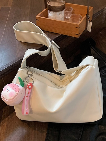 Borsa a Tracolla da Donna Urban Minimalist in Pelle PU Borsa Tote Grande Capacità Borsa Sottobraccio Trendy Versatile Con Ciondolo