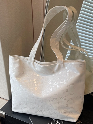 Sac Cabas Femme en Cuir PU Grande Capacité Minimaliste Impression Numérique Sac à Épaule Chic Urbain Main pour Quotidien