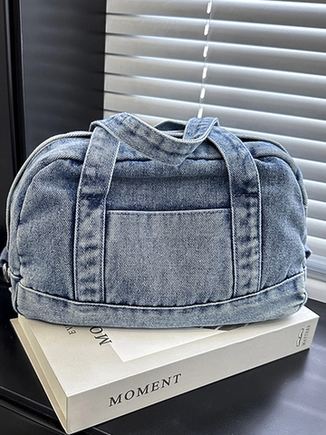 Γυναικεία Ρετρό Πλυμένη Τσάντα Χειρός Denim Casual Μόδα Τσάντα Χιαστί Ώμου Μικρή Τσάντα Tote για Καθημερινή Χρήση Ευέλικτο Πορτοφόλι