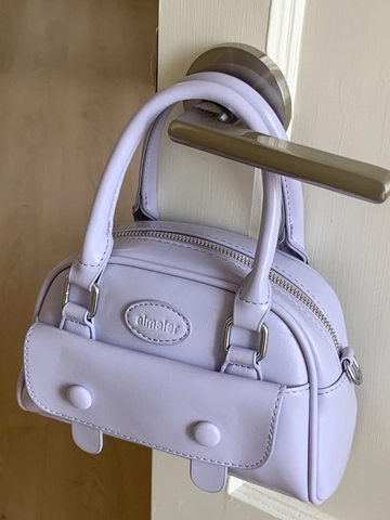 Dames Koreaanse Stijl Retro PU Leren Schoudertas Glanzende Kleine Handtas Veelzijdige Mini Boston Tas Voor Dagelijks