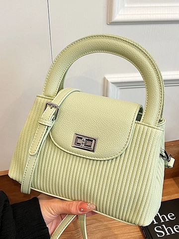 2025 Nuova Borsa a Tracolla Minimalista a Righe Borsa a Spalla Piccola di Design Elegante Borsa in Pelle PU a Pieghe da Donna