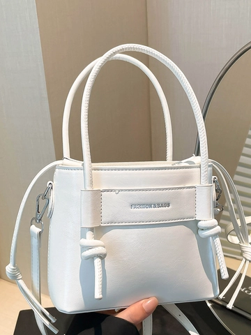 French Retro PU Leather Small Square Bag For Women New Fashion Shoulder Crossbody Bag High Quality Tote Handbag Urban Minimalist Style