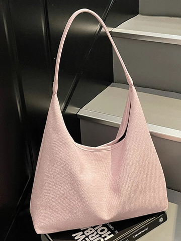 Damen Mode Große Kapazität Hobo Umhängetasche Minimalistische PU Leder Tote Bag Casual Täglich Commuter Unterarm Tasche