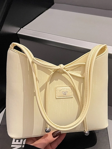 Bolso de Axila de Cuero PU Vintage de Moda para Mujer 2025 Verano Nuevo Bolso de Hombro Cuadrado Pequeño Color Sólido Elegante Bolso de Mano