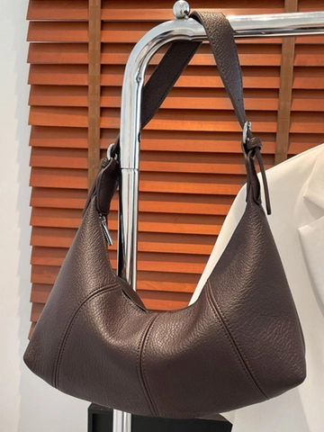 Borsa Hobo Baguette in Pelle PU a Grana di Ciottolo Francese per Donna Borsa Sottobraccio Minimalista Chic Tracolla Quotidiana Versatile