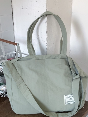 Damen Canvas Tragetasche Große Kapazität Minimalistische Umhängetasche Leichte Student Handtasche Für Schule Täglich Pendeln