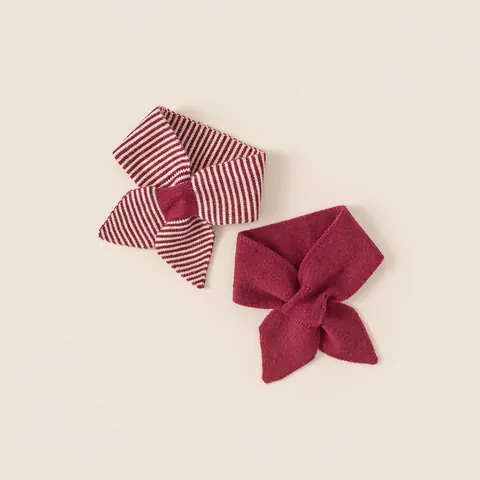 Bufanda de Punto de Invierno para Niños Calentador de Cuello Cruzado Con Pompones Bufanda de Lana de Acrílico para Niños Niñas Regalo de Año Nuevo