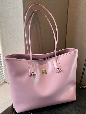 Große Kapazität PU Leder Tote Bag Für Damen Minimalistisches Design Schultertasche Für Urbanes Pendeln Stilvolle Handtasche