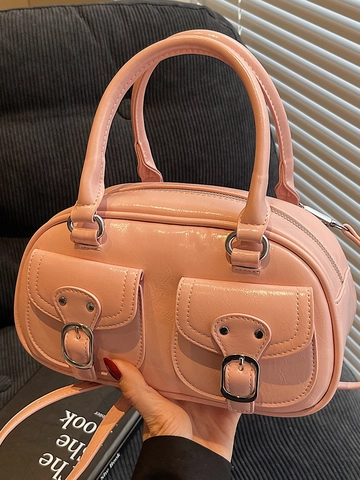 Borsa a Tracolla da Donna Urban Minimalist in Pelle PU Grande Capacità Tinta Unita Borsa a Mano Stile Vintage Casual