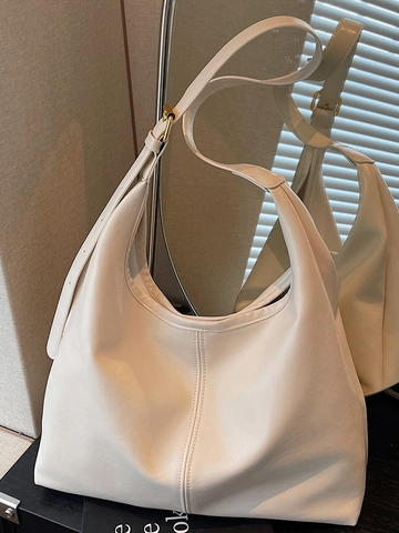 Große Kapazität PU Leder Schultertasche Für Damen Minimalistische Hobo Achseltasche Vielseitige Pendler Tragetasche 2025 Sommer Mode