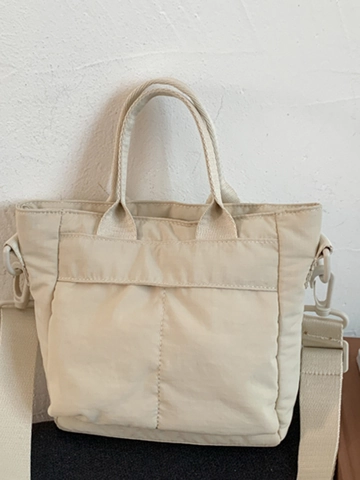 Minimalistische Damen Segeltuch Tragetasche Große Kapazität Lässige Schulter Umhängetasche Vielseitige Nylon Pendler Handtasche