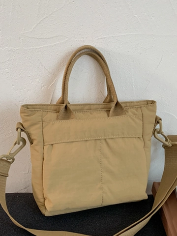 Minimalistische Damen Segeltuch Tragetasche Große Kapazität Lässige Schulter Umhängetasche Vielseitige Nylon Pendler Handtasche