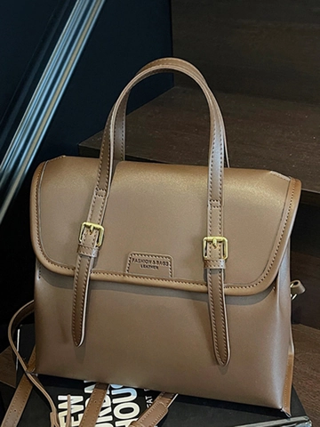 Vintage PU-Leder Rucksack Damen Mit Großer Kapazität Multifunktionale Tote Schultertasche Retro Britischen Stil Pendeltasche