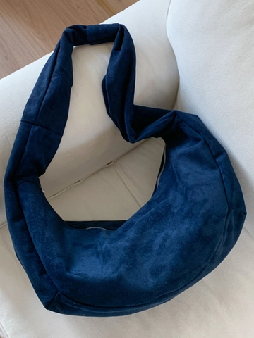 Retro Large Capacity PU Shoulder Bag For Women Men Minimalist Slouchy Hobo Bag Solid Color Crossbody Dumpling Bag Travel Tote