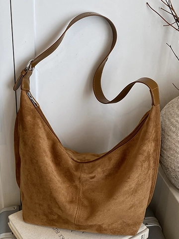 Damen Große Kapazität PU Tote Bag Urban Minimalistisch Mattierte Textur Hobo Schultertasche Retro Lässig Handtasche Für Frauen