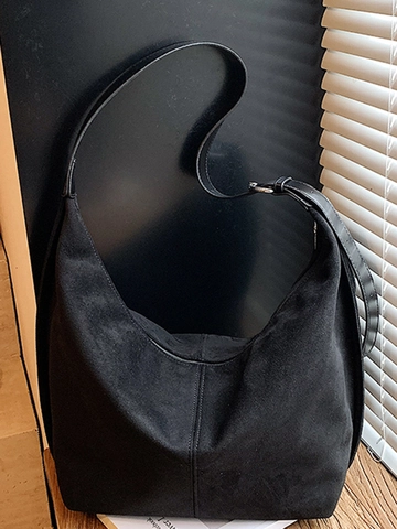 Damen Große Kapazität PU Tote Bag Urban Minimalistisch Mattierte Textur Hobo Schultertasche Retro Lässig Handtasche Für Frauen