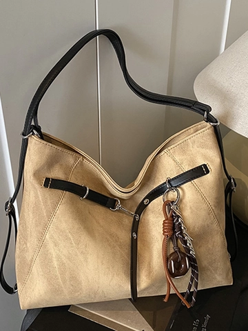 Vintage PU Leder Tragetasche Mit Großer Kapazität Dual Zweck Funktionale Schultertasche Rucksack Für Damen Casual Alltagstasche