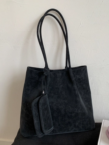 Damen Große Kapazität PU Leder Tragetasche Mit Kleinem Beutel Koreanische Mode Einfache Urbane Pendler Schultertasche Alltagstasche