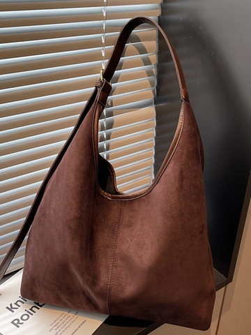 Damen Große Kapazität PU Leder Umhängetasche Matte Textur Koreanische Minimalistische Hobo Tragetasche Für Pendeln Alltag