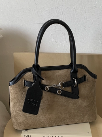 Women Vintage Underarm Bag PU Leather Retro Large Capacity Shoulder Handbag Solid Color Commuter Tote Bag With Adjustable Strap