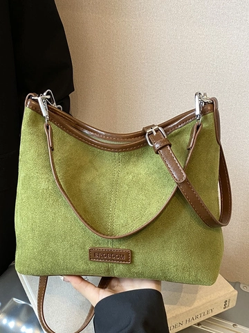 Vintage Damen PU Wildleder Unterarmtasche Lässig Leopard Umhängetasche Einfache Urbane Mode Baguette Handtasche Für Den Alltag