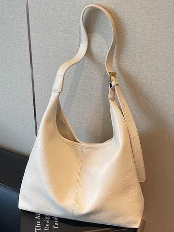 Bolso Tote de Mujer de Gran Capacidad de Cuero PU Retro Hobo Bolso de Hombro Urbano Simple Bolso Diario Estilo Coreano Escuela
