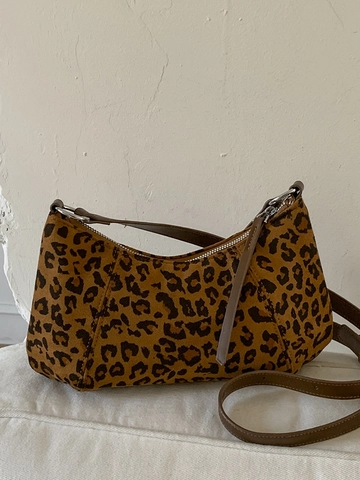 Damen Retro Leopardenmuster Unterarmtasche Große Kapazität PU Leder Schulter Hobo Tasche Minimalistische Pendler Dumpling Tasche