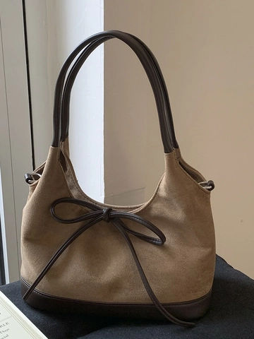 Leopardenmuster Tragetasche Mit Großem Fassungsvermögen PU Leder Hobo Schultertasche Mit Schleifendekoration Damen Handtasche