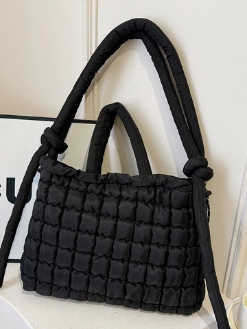 Bolso de Mano Acolchado para Mujer Gran Capacidad Bolso Impermeabile Ligero Con Correa de Hombro Bolso de Hombro Casual
