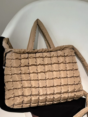 Bolso de Mano Acolchado para Mujer Gran Capacidad Bolso Impermeabile Ligero Con Correa de Hombro Bolso de Hombro Casual