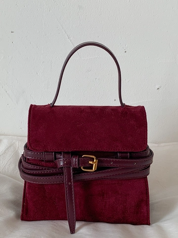 Korean Style Minimalist Niche Handbag For Women Fashion PU Shoulder Crossbody Bag Retro Small Square Bag With Metal Buckle