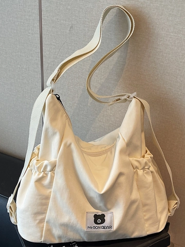 Borsa a Spalla in Tela di Grande Capacità Minimalista Borsa Hobo da Donna Borsa Tote a Tracolla per Studenti Pendolari