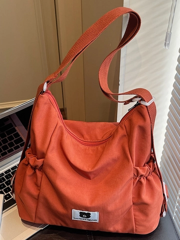 Borsa a Spalla in Tela di Grande Capacità Minimalista Borsa Hobo da Donna Borsa Tote a Tracolla per Studenti Pendolari