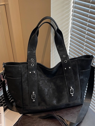 Große Kapazität PU Leder Einkaufstasche Damen Multi-Taschen Matte Textur Retro Schulter Crossbody Tasche Für Arbeit Reise Alltag