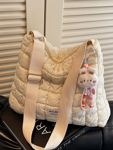 Borsa a Tracolla Trapuntata da Donna Grande Capacità Cloud Tote Bag Moda Borsa Sottoascellare Increspata Borsa Casual Morbida