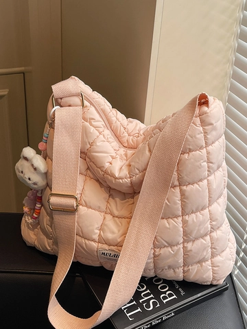Borsa a Tracolla Trapuntata da Donna Grande Capacità Cloud Tote Bag Moda Borsa Sottoascellare Increspata Borsa Casual Morbida